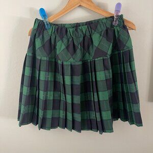 Urban CoCo Women's Green Pleated Mini Skirt